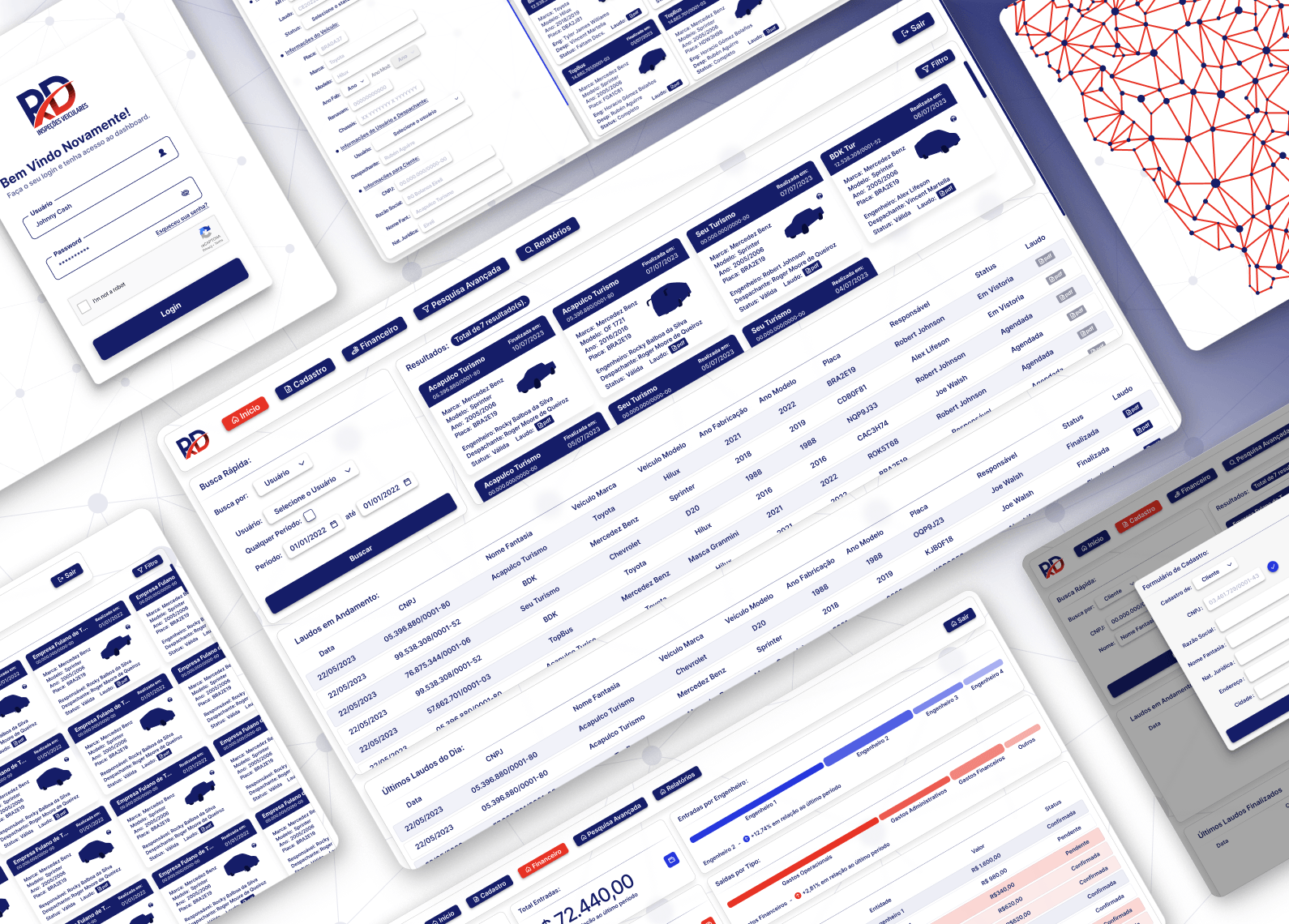 CRM developed for an Online Vehicle Inspection Company that provides technical reports